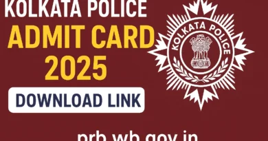 Kolkata Police Admit Card download 2025
