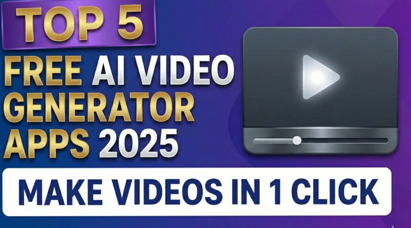 Top 5 Free AI Video Generator Apps 2025 thumbnail