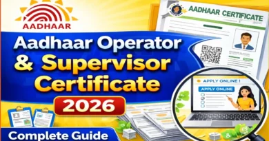 Aadhaar Operator Certificate 2026