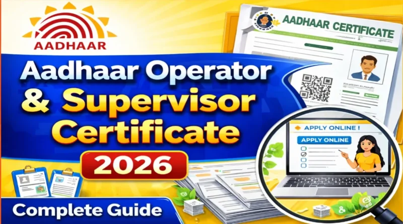 Aadhaar Operator Certificate 2026