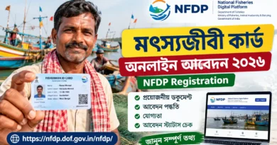 মৎস্যজীবী কার্ড অনলাইন আবেদন ২০২৬ | NFDP Registration